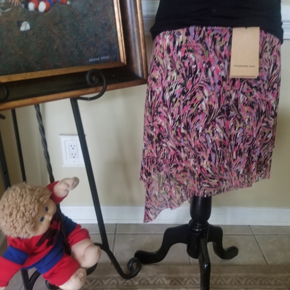 VivienneTam crinkle multicolor skirt